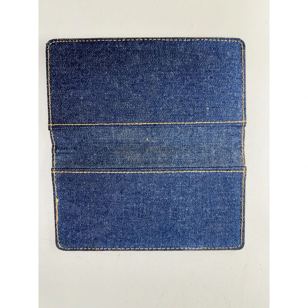 Vintage Blue Jean Denim Bill Fold Wallet
